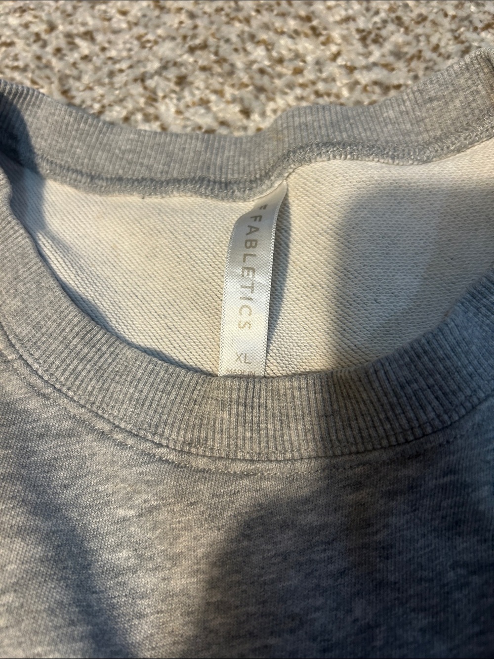 Fabletics Gray Cropped Crewneck Sweatshirt - Picture 4 of 4